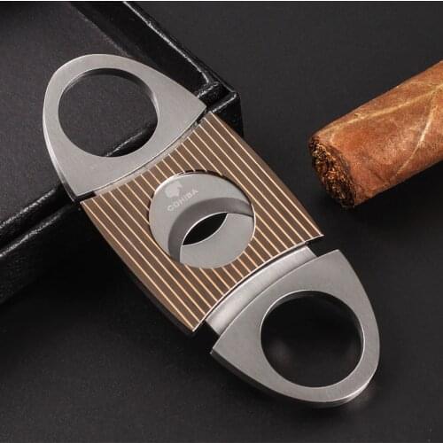 Classic Stainless Steel Cigar Cutter Metal Portable Cigar Cutter Guillotine Cigar Scissors Gift