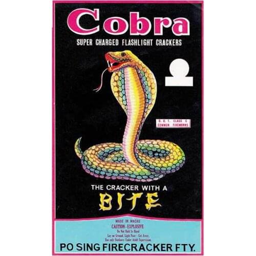 Hot 13 Cm for Cobra Firecracker Label Waterproof Fine Decal Interesting Car Sticker Suitable for RV Vinyl Material Apply To Car