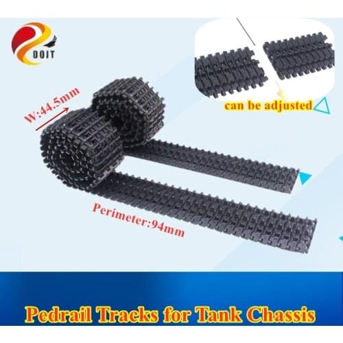 DOIT 2pcs Pedrail Tracks for Tank Chassis 1:16 3818 Caterpillar Chain Tracks Pedrail Thread Wheel Crawler DIY RC Toy Part