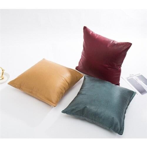 NEW Luxurious Leather Throw Pillows Cover Modern Faux Leather Farmhouse Pillow Covers Sofa Couch Bedroom Decorative Pillow Case