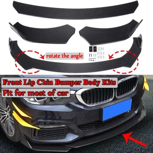 New Adjustable Universal Car Front Bumper Lip Splitter Lip Body Kit Spoiler Diffuser For BMW For Benz For Audi For VW For Subaru