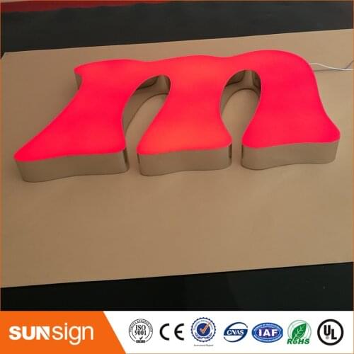 Wholesale Stainless steel frontlit epoxy resin led letter signs
