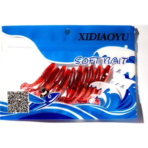 10PCS Fishing Lure 5.5cm 1.5g Soft Baits Fishing Wobbler Bass Bait Artificial Fishing soft Lure Tacke