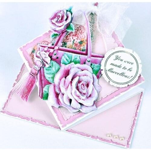 Panalisacraft Flower Basket Metal Cutting Dies Craft Dies Scrapbooking Card Making Album Embossing Stencil Die Cut Decoration