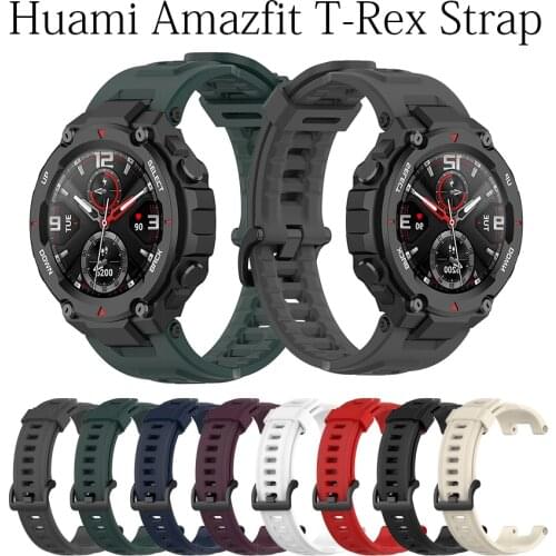 Silicone Strap for Amazfit T-REX Smart watch Replacement Accessories Watchband for Xiaomi Huami Amazfit T rex Bracelet Correa