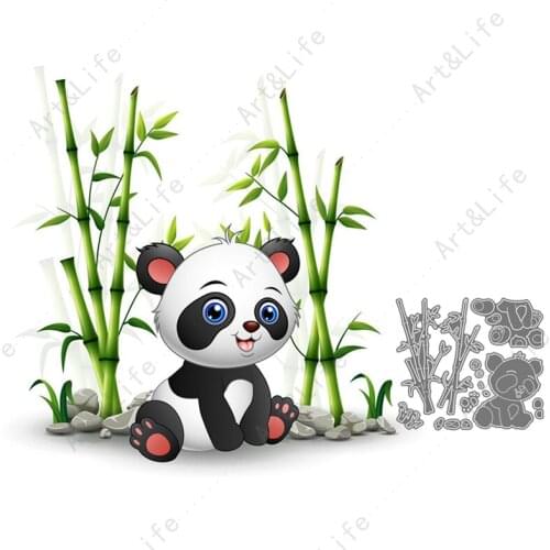 Cute Lovely Panda Hot New Metal Cutting Dies Stencils for Making Scrapbooking Papper Card Album Birthday Card Embossing Cut Dies