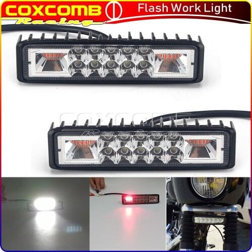 48W LED Work Light Bar Flood Spot Driving Fog Lamps For 12V/24V Automotive Vehicle Truck Off Road Car SUV ATV Motorcycle