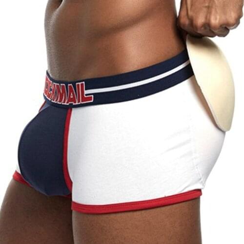 Jockmail Mens Underwear Boxers Front back Cups Push Up Bielizna Shaping 3D Cotton Penis Enlargment Gay Butt Panties 5 Colors XXL