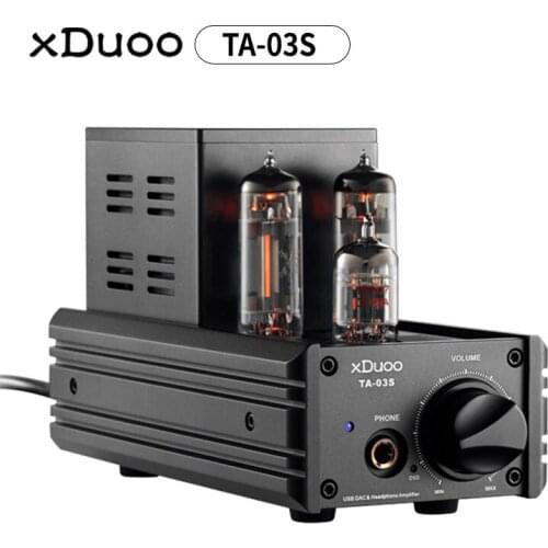 XDUOO TA-03S Headphone Amplifier CS4398*2 XMOS U8 USB DAC 12AU7 6C19 Tube Desktop Headphone Amplifier 32Bit/192KHZ Native DSD128