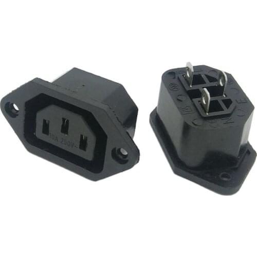 10A/250V AC power socket 3pin AC Female socket 10pcs/lot