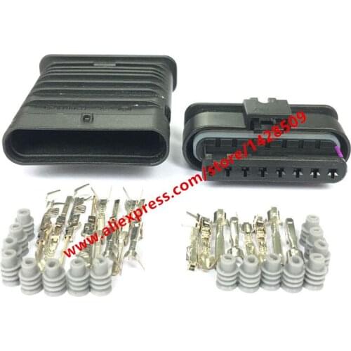 10 Sets 8 Pin Female Male Fuel Injector Connector Dash Sensor Plug 872 862 521 1-1670920-1 For VW Audi