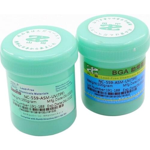 100% original NC-559-ASM-UV (TPF) flux cleaning-free low-smoke BGA soldering station commonly used 559 flux100g