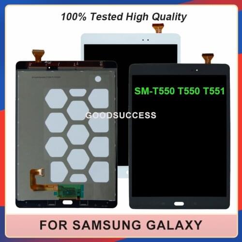 100% Tested 9.7'' For Samsung Galaxy Tab A 9.7 T550 T555 SM-T550 SM-T555 LCD Display Touch Screen Glass Panel Assembly