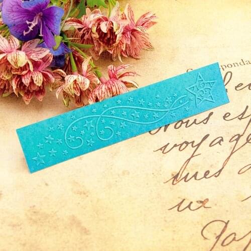 15x3cm plastic little stars craft card making paper card album wedding decoration clip Embossing folders
