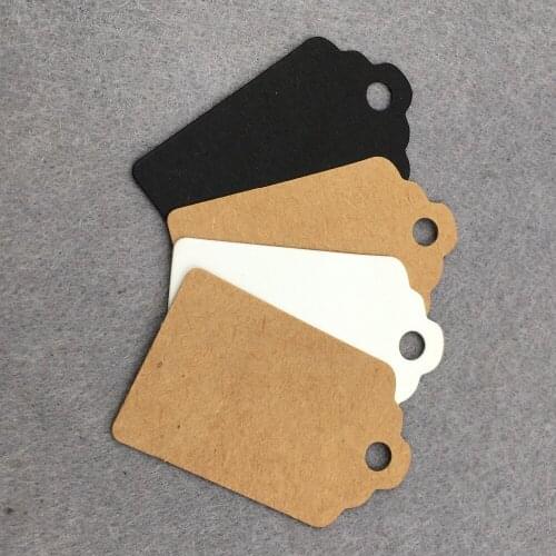 200pcs 5*3cm Kraft Brown Hang Tags DIY Handmade Gift Tags blank Tag Paper Packing Labels/price tags for Jewelry/wedding/crafts