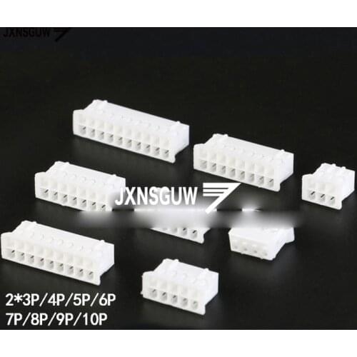 40PCS PHD2.0 2X3P/2X4P/2X5P/2X6P/2X7P/2X8P/2X9P/2X10P rubber shell 2.0MM spacing connector connector