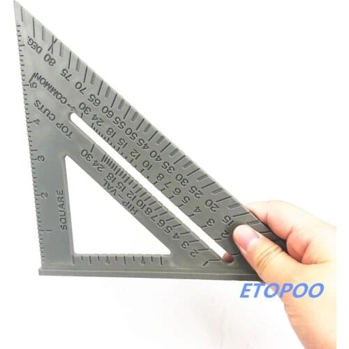 7inch Plastic Speed Square Triangle Angle Protractor Measuring Tool Multi-function Protractor for Woodworking Carpentry Tools