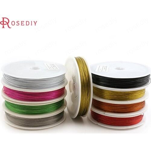 9401)1 Roll,about 75 meters 0.3MM 0.38MM 0.45MM Black Steel with Plastic Cover Soft Metal Wire Diy Jewelry Findings Accessories