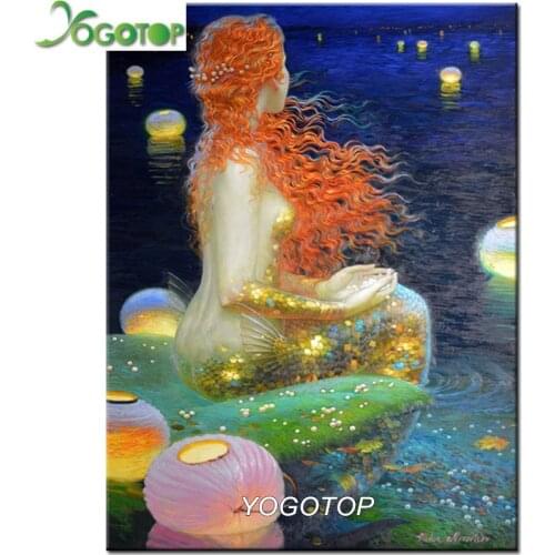 Diamond Painting girl Full mermaid 5D DIY Diamond Embroidery Sale fantasy woman Diamond Mosaic Picture Of Rhinestones YY3023