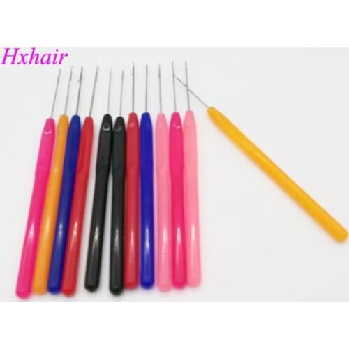 Freeshipping - 50pcs Plastic Handle Pulling Needle / Micro Rings / Loop Hair Extension Tools