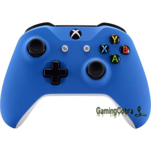 Customized Soft Touch Blue Front Housing Shell Cover Faceplate for Xbox One X & One S Controller