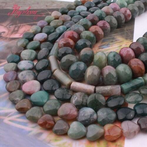 4-14mm Moss Indian Agates Mixed Shape Loose Bead Natural Stone Beads For DIY Gift Necklace Bracelat Earring Jewelry Making 15"