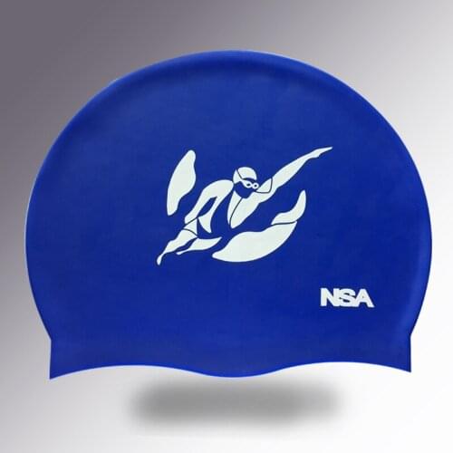 Elastic Silicon Rubber Waterproof Protect Ears Long Hair Sports Swim Pool Hat Free Size Swimming Cap For Men Women Beach Hats