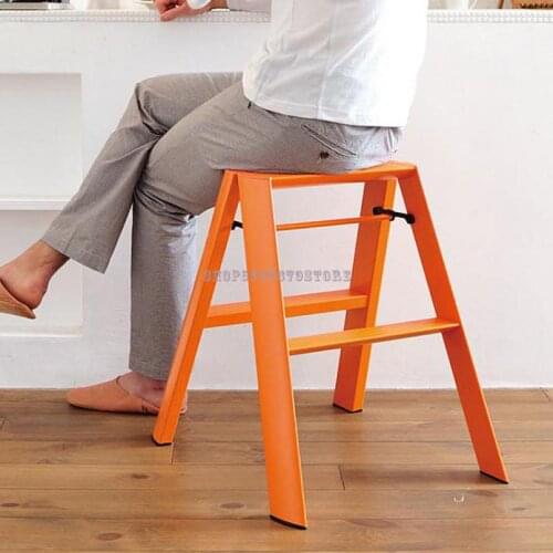 Aluminum Alloy Miter Ladder Household Multi-functional Folding Ladder Thickened Step Stool Two In One Ml