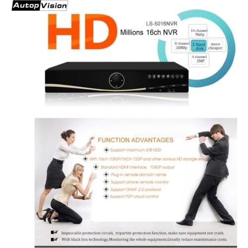Best selling 16ch nvr system surveillance video camera recorder auto alarm system audio record 1080P CCTV NVR LS-5016