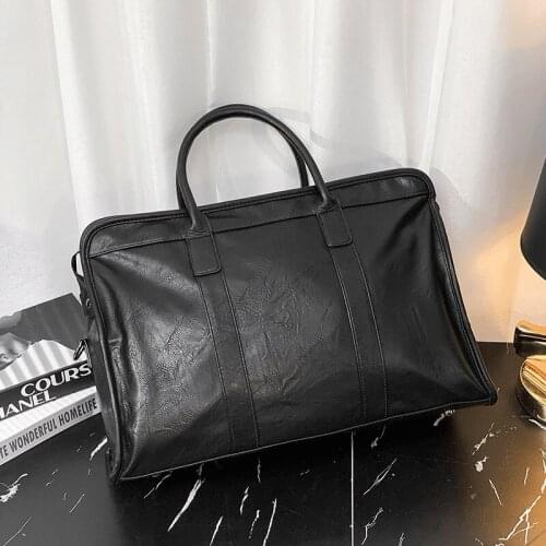 Xiao.p Men High Quality Pu Leather Briefcase Business Handbag Messenger Bag Vintage Single Shoulder Bag Mens Large Travel Bags