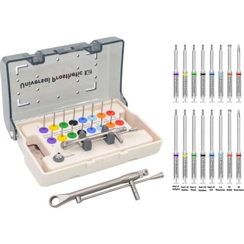 Dental Implant Prosthetic Kit Torque Wrench Prosthetic Kit Latch-Type Multi Driver Tool for Dental Practices