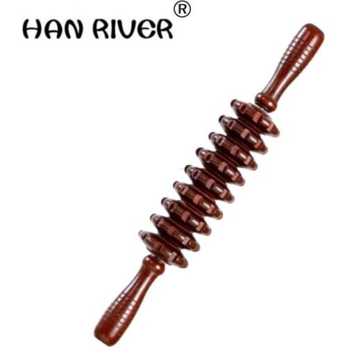 Don't crack brief paragraph thick shaft gear yoga meridian rods full-body massage stick wheel pounded his waist back massage nec