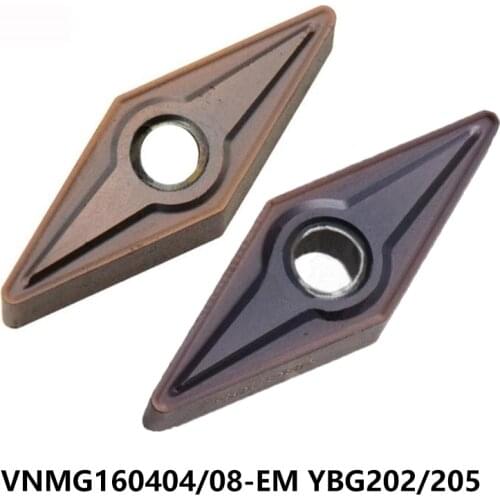 Original VNMG 160404 160408 VNMG160404-EM VNMG160408-EM YBG205 YBG202 VNMG1604 Carbide Inserts Turning Tools Lathe Cutter