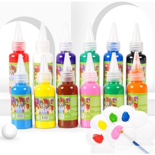 Childrens Pigment Gouache Pigment 12Colors finger Watercolor Painting Supplies paint Art