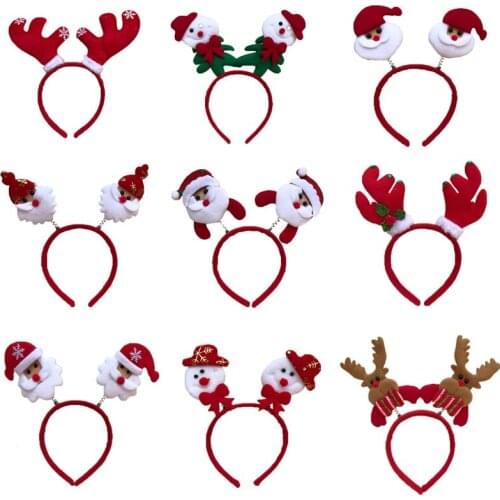 Children Adult Christmas Headband Santa Reindeer Snowman Xmas Gift Costume Party Prop New Year Decorations Accessories Navidad