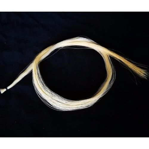 1 hanks Bow Hair natural white Mongolia horsetail Professional violin viola cello bowhair free shipping violin parts&accesories