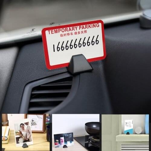 R3MD Set of 1 Car Temporary Parking Card Ticket Holder Multifunctional Home Office Desktop Card Slot Fixed Clip Car Accessory