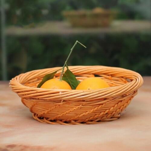 Rattan Fruit Basket Bread Bun Basket Small Fruit Basket Kitchen Egg Steamed Bread Basket Small Basket Storage Basket