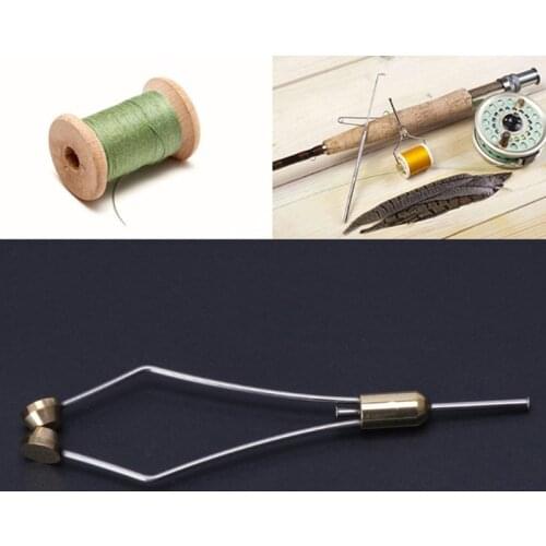 Fishing Hook Tier Tying Tool Tippet Clip Knot Binding Line Knotter Device 11cm Bobbins Steel Material Fly Tying Tools