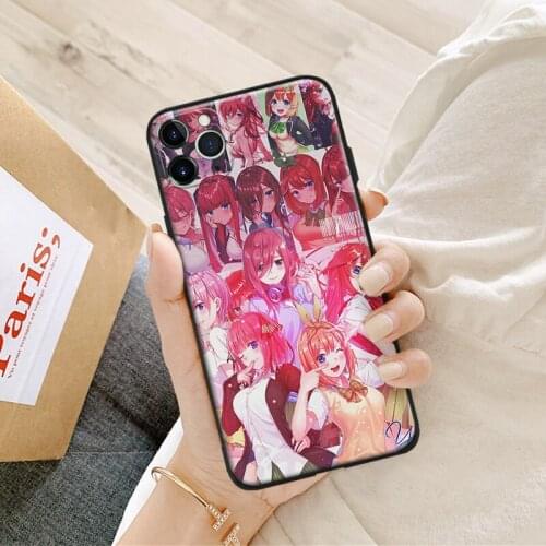 Gotoubun no hanayome manga anime silicone Phone Case FOR iPhone Se 6 6s 7 8 Plus X Xr Xs 11 12 Mini Pro Max Glass Cover Shell