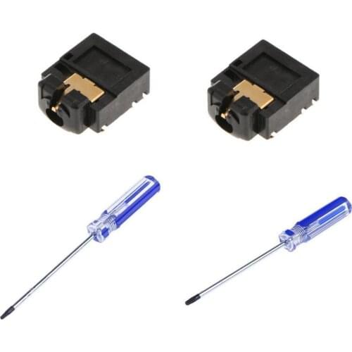 Replacement 3.5mm Port Headphone Jack Socket with Screwdriver Repair For Xbox One Controller, Black