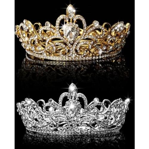Wedding Bridal Pageant King Crown Tiara Rhinestone Diamante Headpiece Jewelry