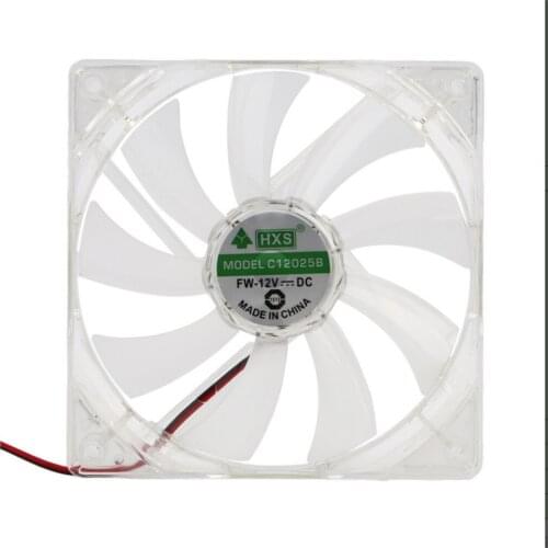 PC Computer Fan Quad 4 LED Light 120mm PC Computer Case Cooling Fan Mod Quiet Molex Connector Easy Installed Fan 12V