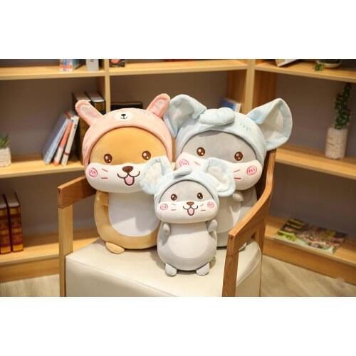 High-quality new 35-65cm into a cute hamster doll plush toys cute baby toys birthday gifts Christmas gifts for girls