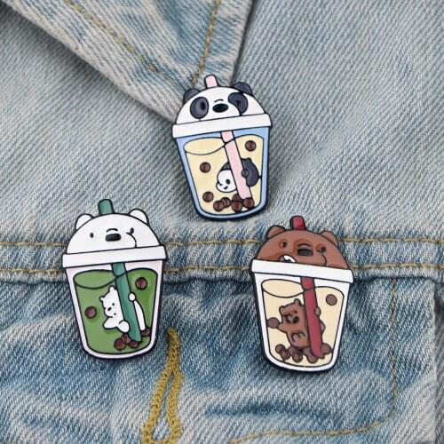 YA254 Cartoon Enamel Pin Custom Cool Animal Brooches Bag Lapel Pin Cartoon Badge Jewelry Gift for Friends