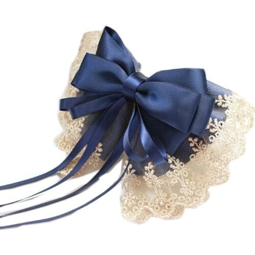 Korean handmade large bow hair accessories headdress lace hairpin hairpin Korean version of the top clip jewelry head flower