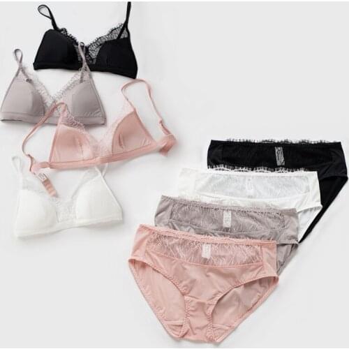 Birdsky, 1PC Women silk bra brassiere briefs panties underwear set, sexy lace, 100% natural mulberry silk, wire rimless. OR-96