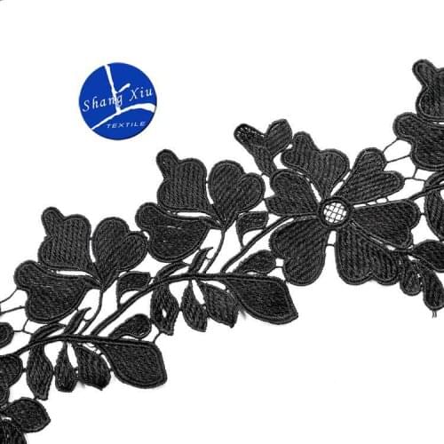 14Yards Beautiful White Embroidered Flower Lace Trim For Clothes Sewing African Guipure Lace Collars Applique Dantel Aplike