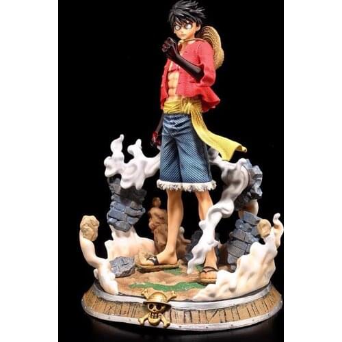 35cm Anime One Piece Straw Hat Mission Gk Fantasy Luffy Doll Replaceable Hand Armed Color Model Decoration Statue Collection