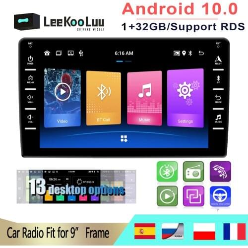 LeeKooLuu Radio Coche 2 Din Android 10.0 Autoradio Car Multimedia Player GPS Navi WIFI Mirrorlink for Toyota VW Hyundai Kia Ford